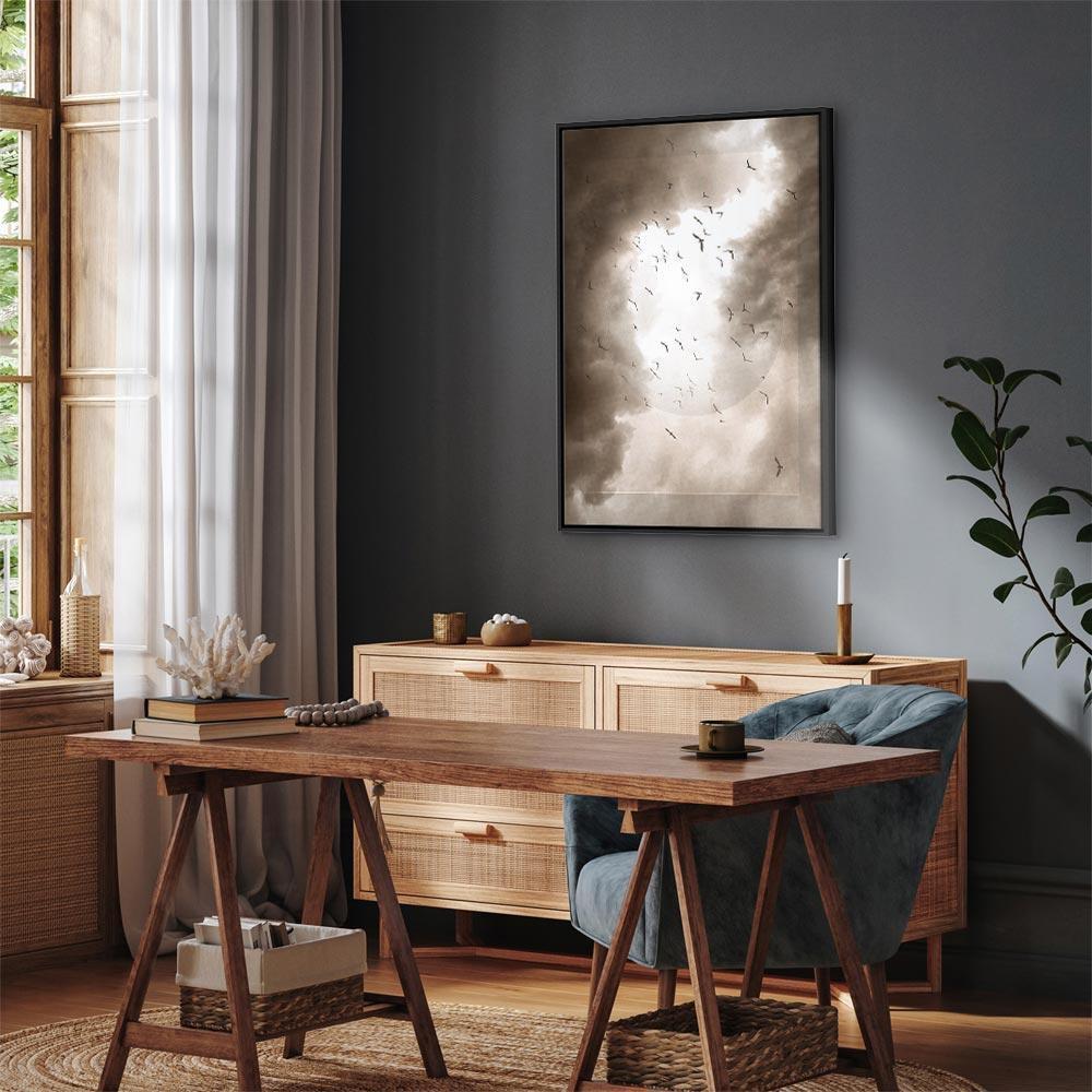 Obraz - Ptaki w chmurach (1-częściowy) pionowy