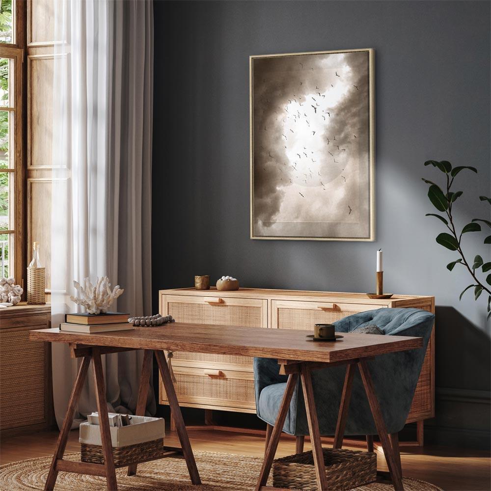 Obraz - Ptaki w chmurach (1-częściowy) pionowy