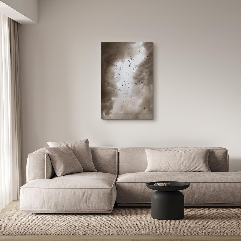 Obraz - Ptaki w chmurach (1-częściowy) pionowy