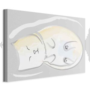 Obraz - Śpiący kotek (1-częściowy) pionowy