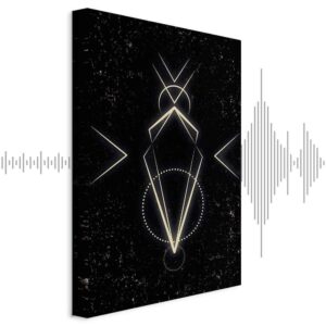 Obraz - Symetria figur (1-częściowy) - motyw graficzny w czarnym odcieniu