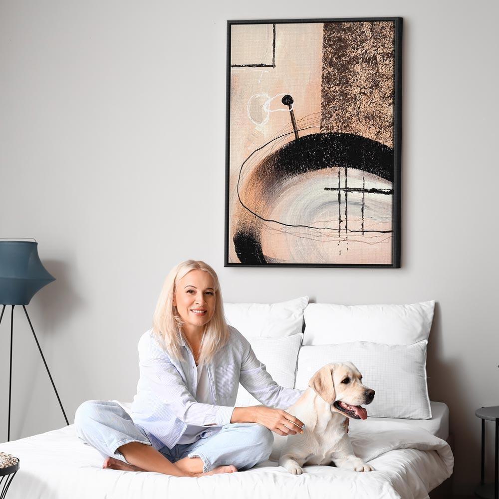 Obraz - Sztuka kształtów (1-częściowy) - abstrakcja ręcznie malowanego dzieła