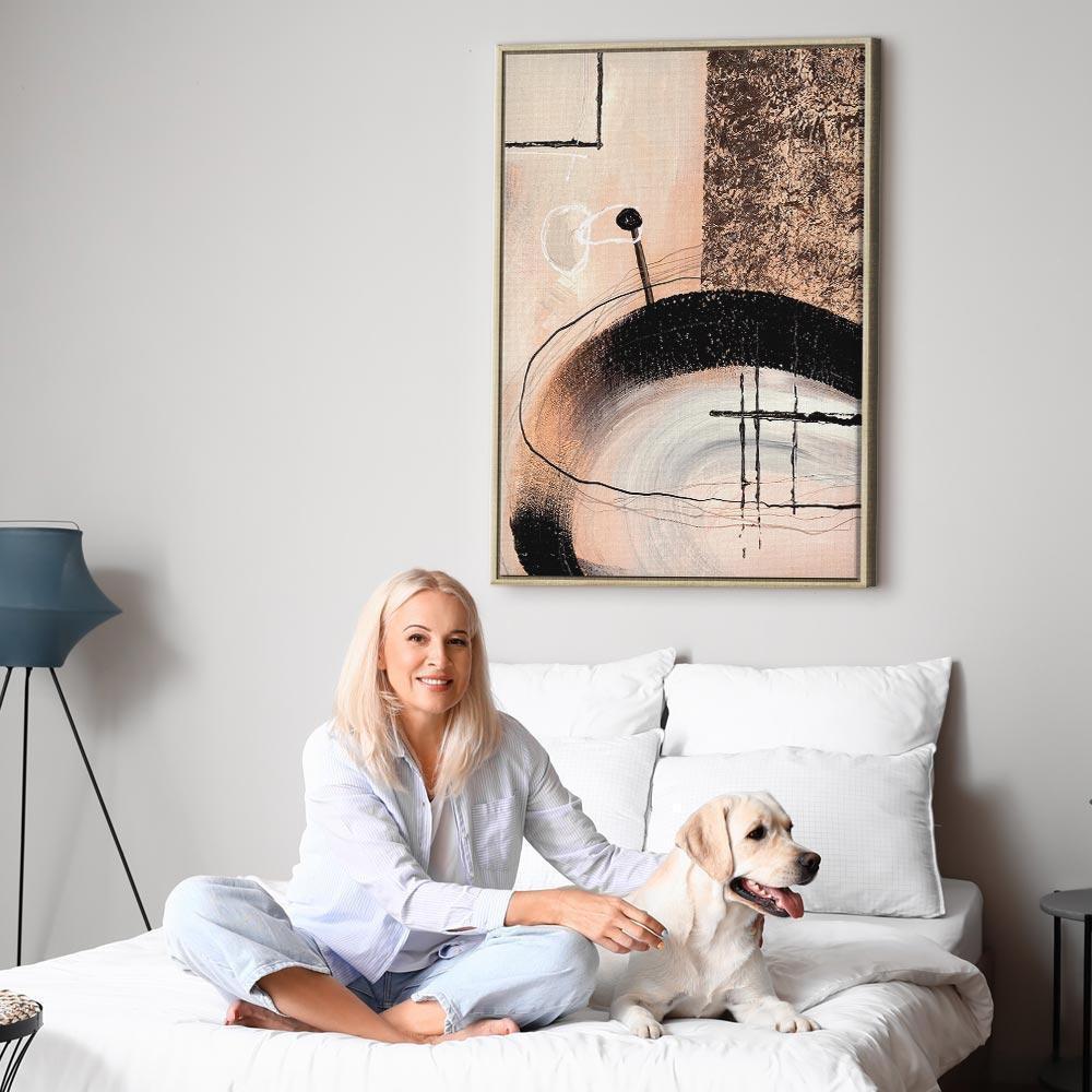 Obraz - Sztuka kształtów (1-częściowy) - abstrakcja ręcznie malowanego dzieła