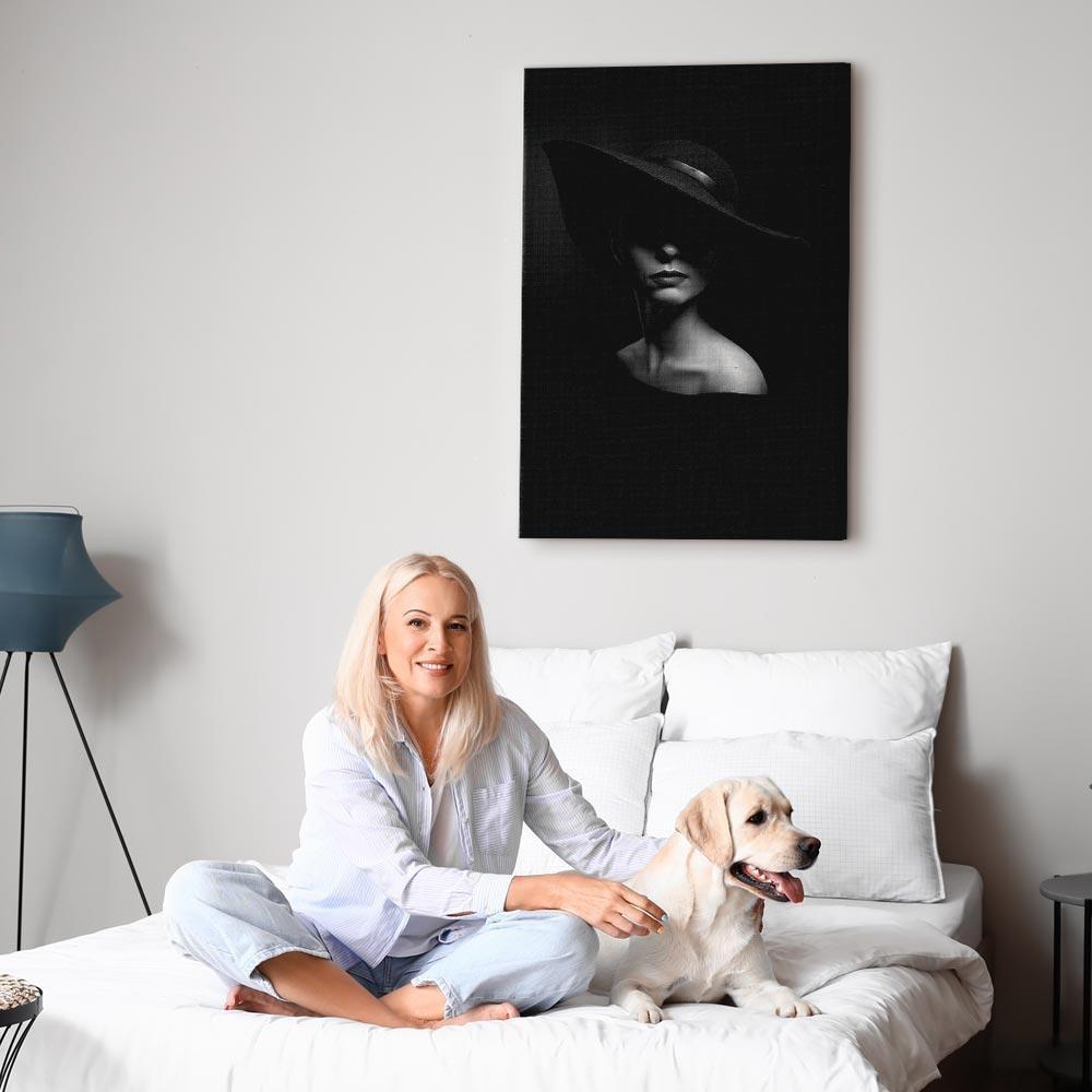 Obraz - Tajemnicza kobieta (1-częściowy) pionowy