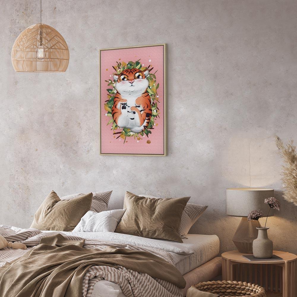 Obraz - Tygrysek na trawie (1-częściowy) pionowy