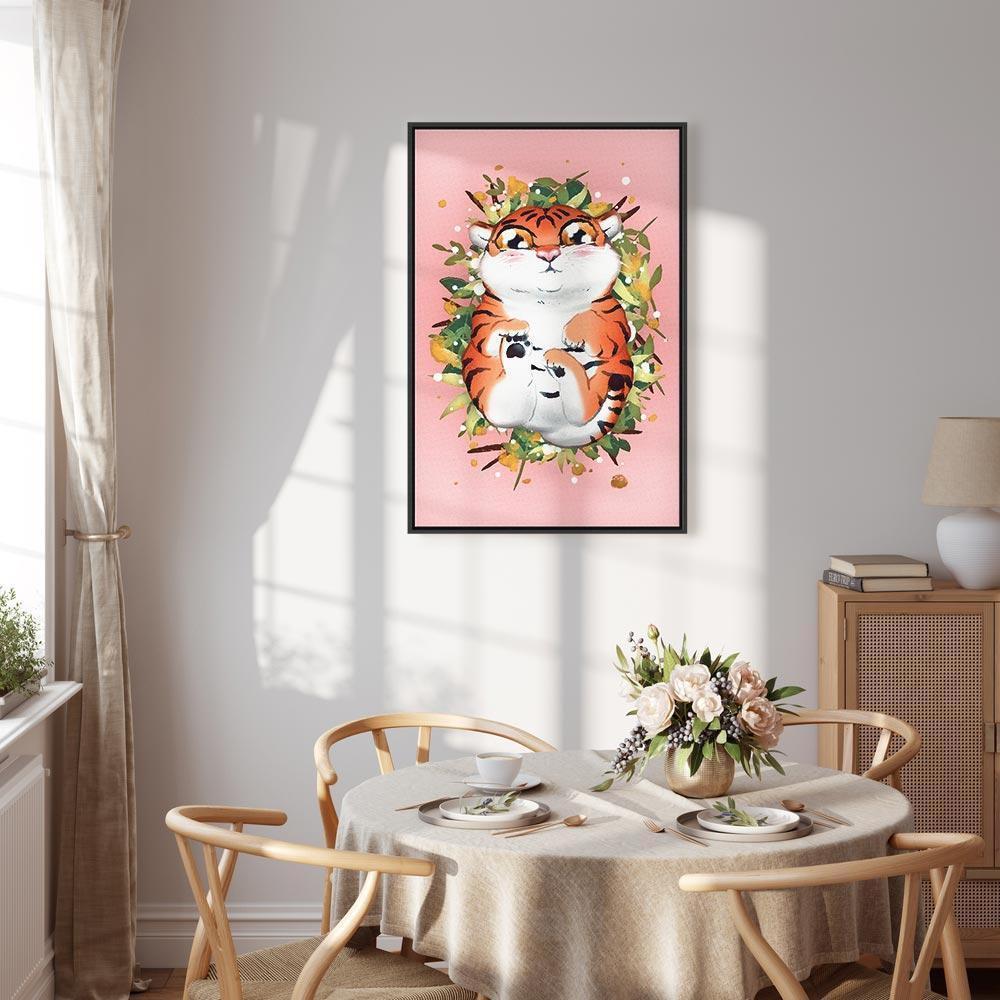 Obraz - Tygrysek na trawie (1-częściowy) pionowy