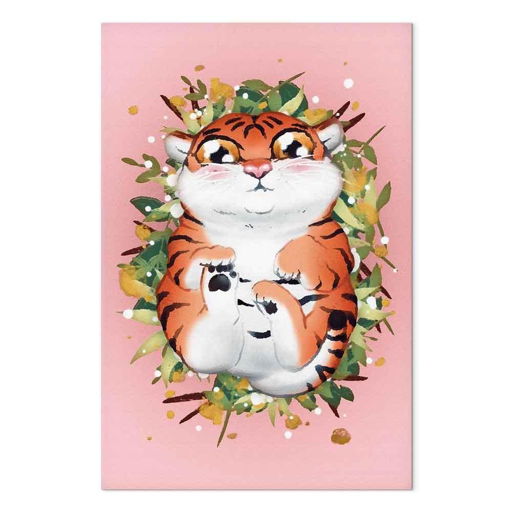 Obraz - Tygrysek na trawie (1-częściowy) pionowy