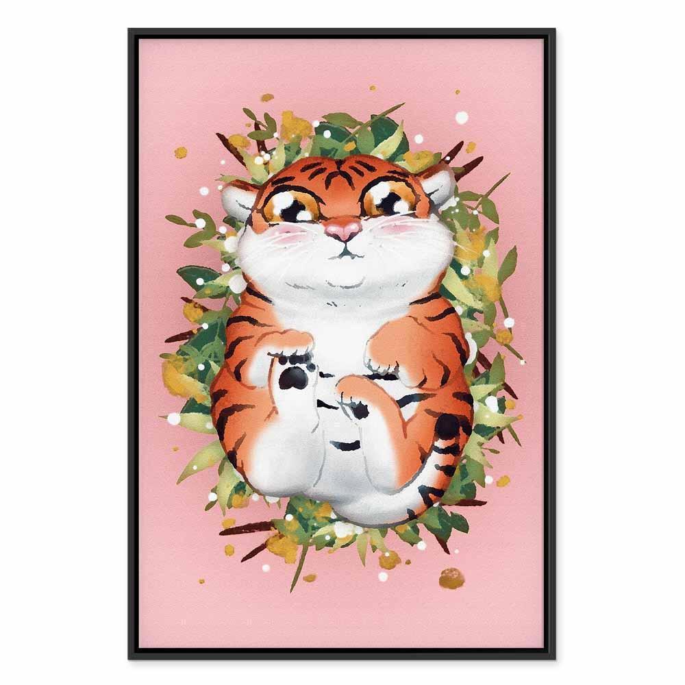 Obraz - Tygrysek na trawie (1-częściowy) pionowy