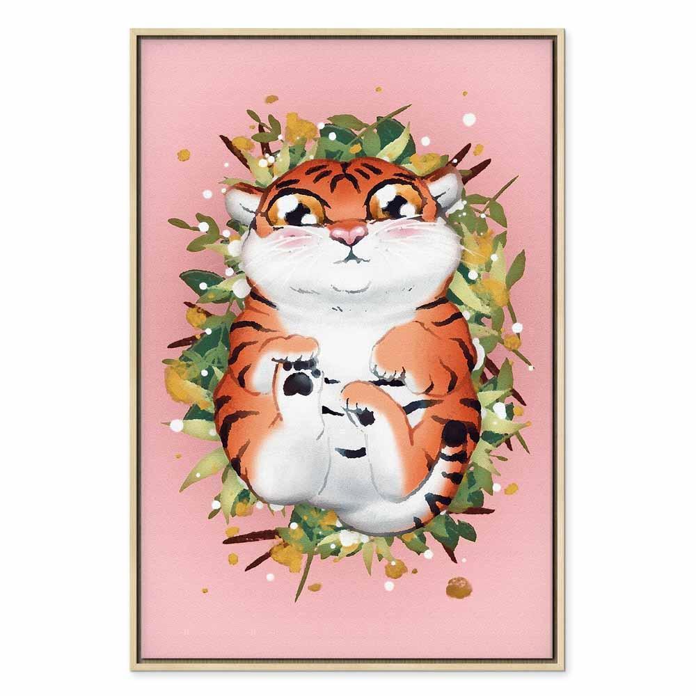 Obraz - Tygrysek na trawie (1-częściowy) pionowy