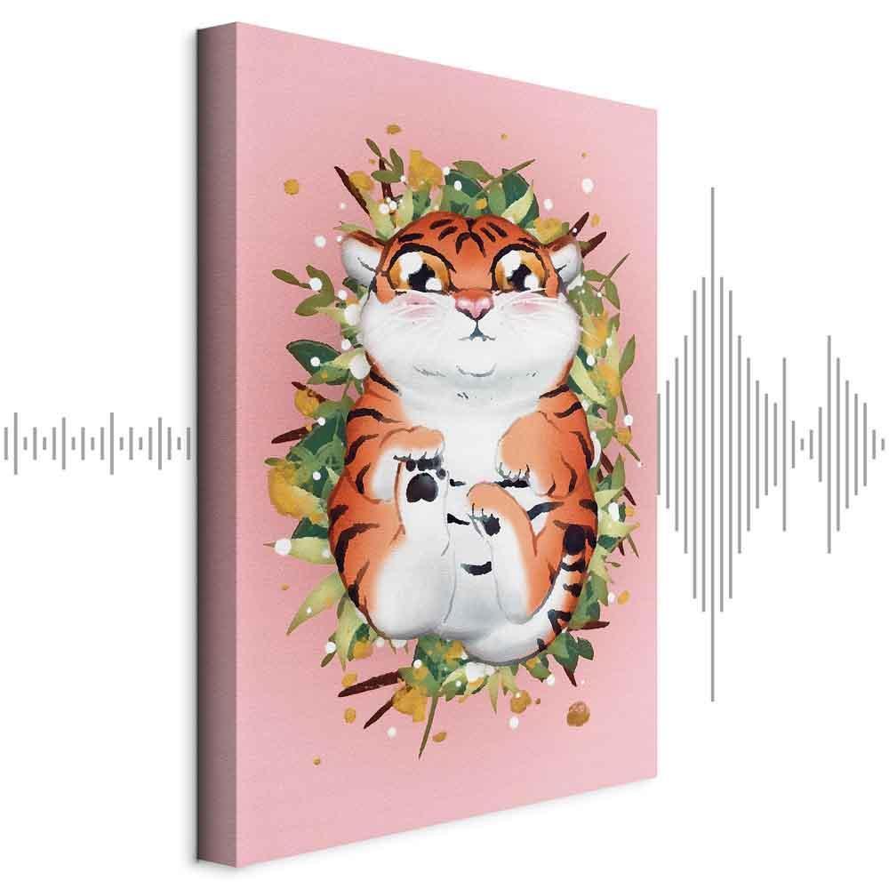 Obraz - Tygrysek na trawie (1-częściowy) pionowy