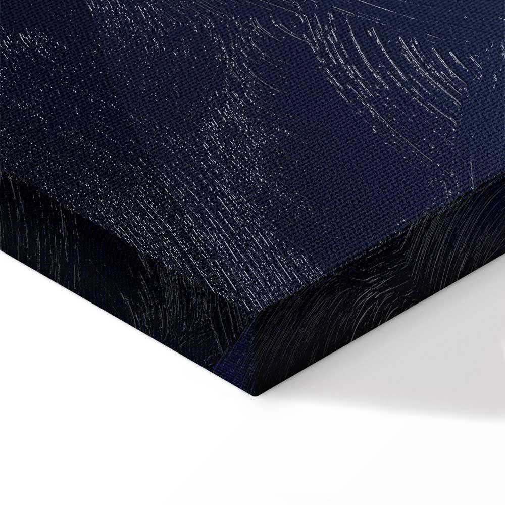 Obraz - W cieniu klasycznego błękitu (1-częściowy) - złote koło w abstrakcji