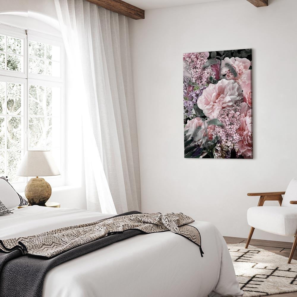 Obraz - Wśród kwiatów (1-częściowy) - rozkwitające rośliny w kolorach natury