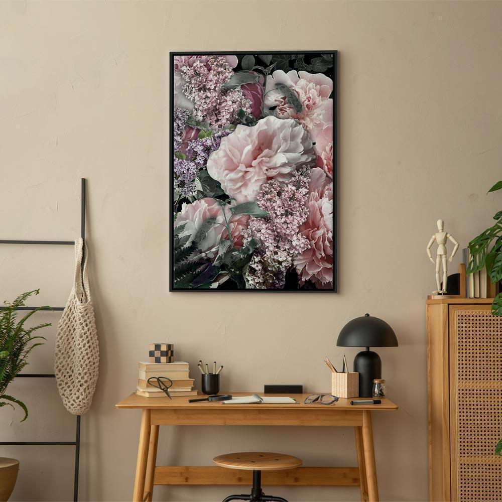 Obraz - Wśród kwiatów (1-częściowy) - rozkwitające rośliny w kolorach natury