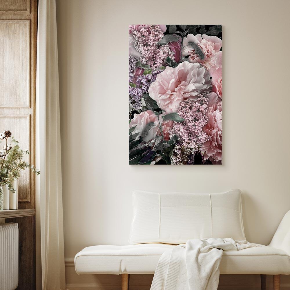 Obraz - Wśród kwiatów (1-częściowy) - rozkwitające rośliny w kolorach natury