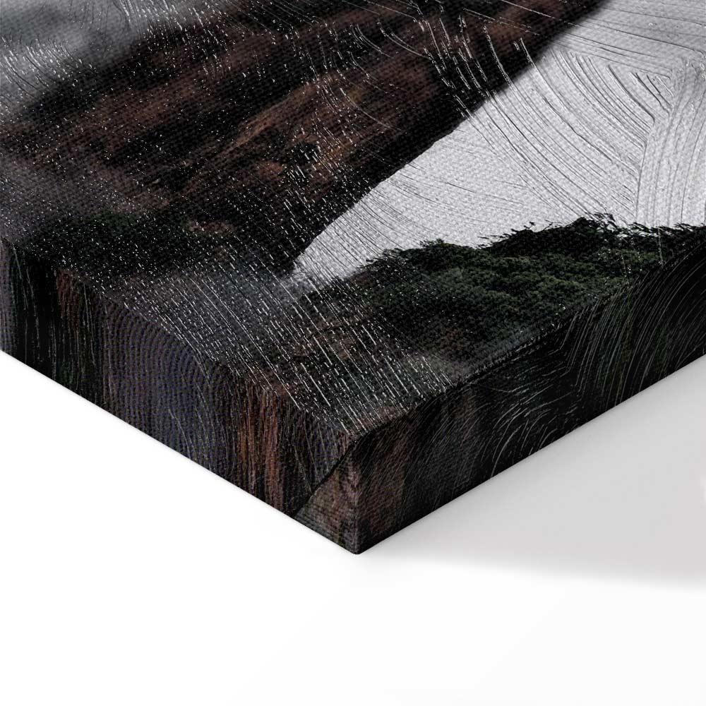 Obraz - Wysokie góry we mgle (1-częściowy) - krajobraz chmur między skałami