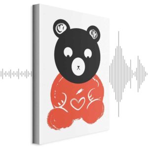 Obraz - Zamyślony miś (1-częściowy) pionowy