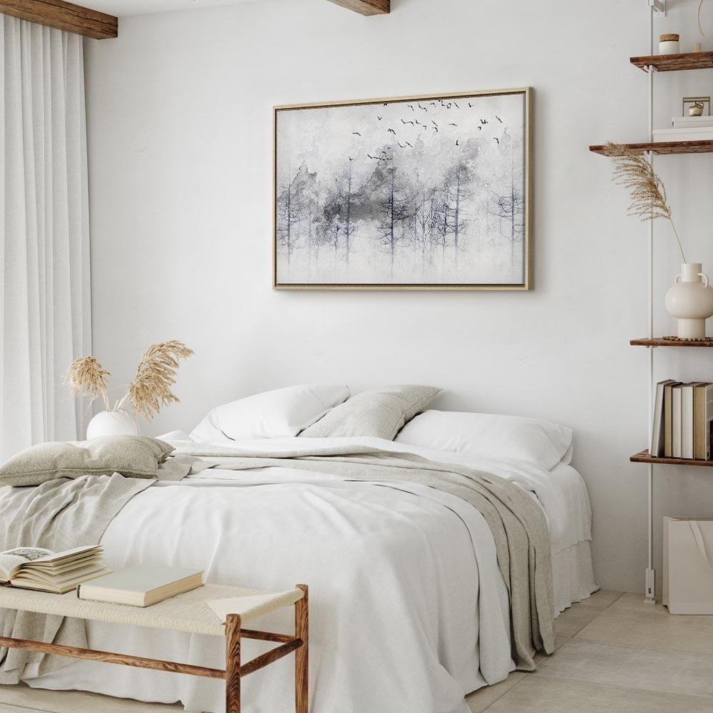 Obraz - Zimowy las (1-częściowy) szeroki