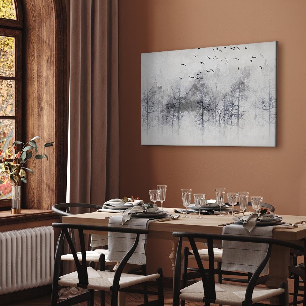 Obraz - Zimowy las (1-częściowy) szeroki