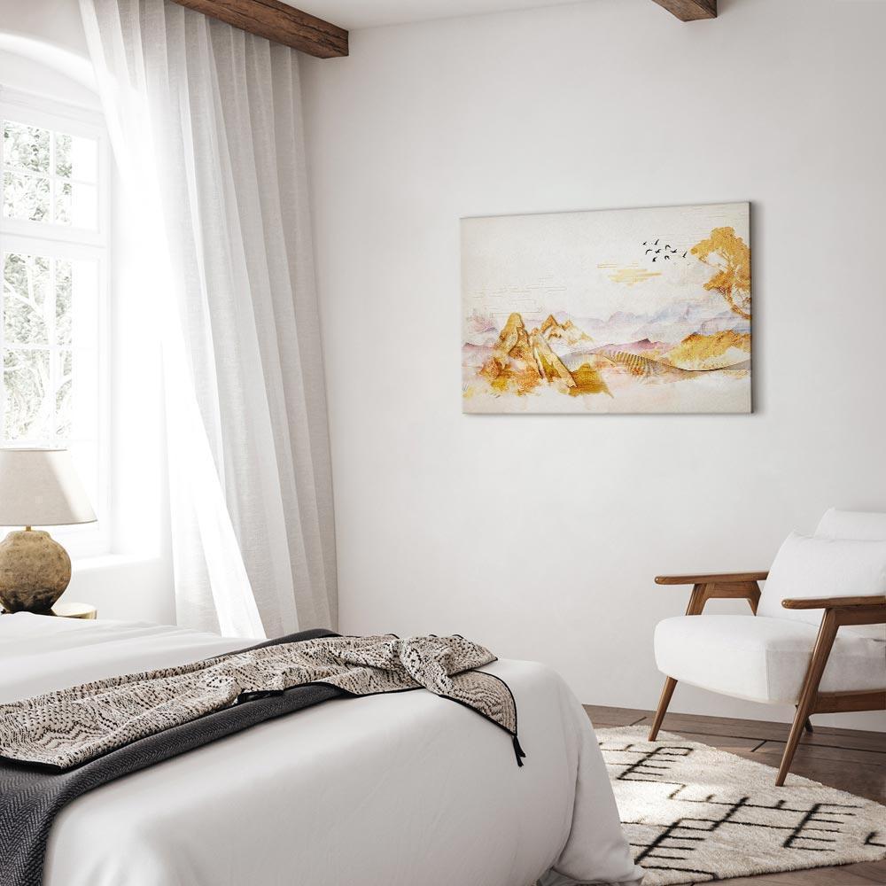 Obraz - Złote góry (1-częściowy) szeroki