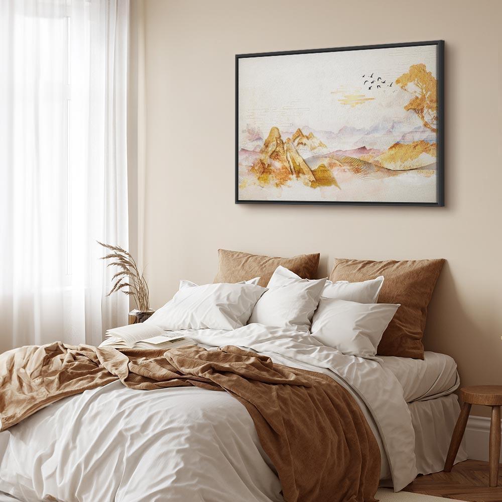 Obraz - Złote góry (1-częściowy) szeroki