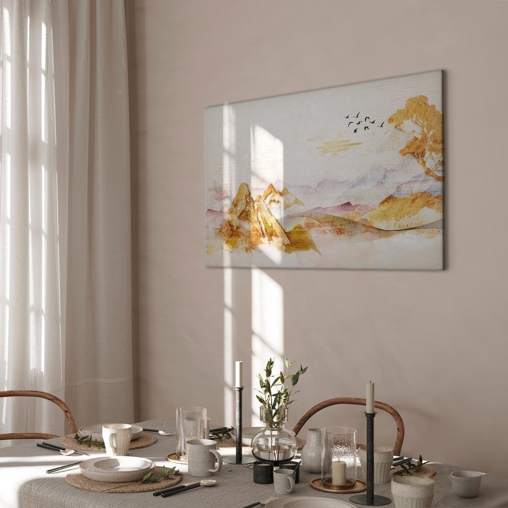 Obraz - Złote góry (1-częściowy) szeroki