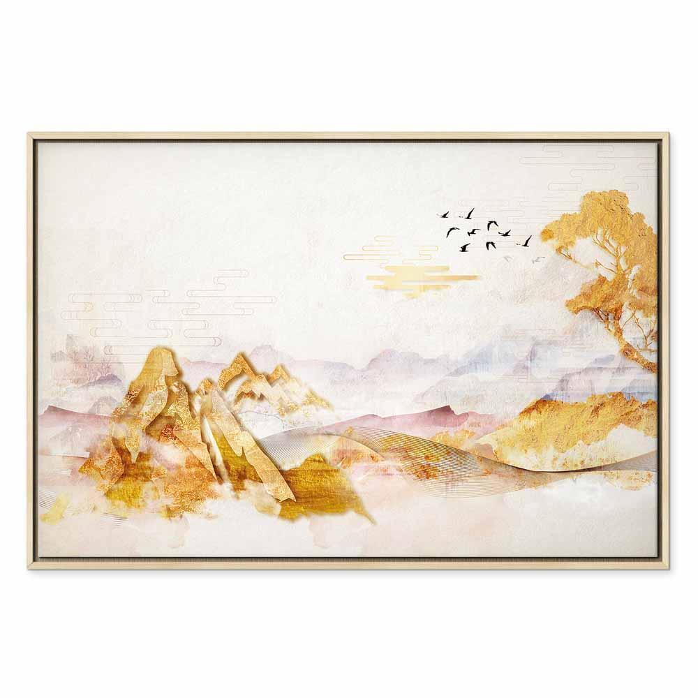 Obraz - Złote góry (1-częściowy) szeroki