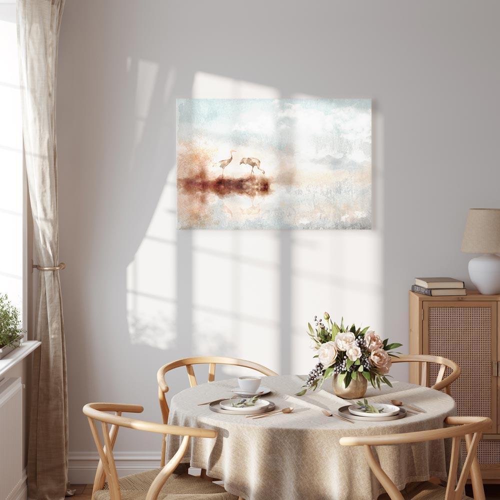 Obraz - Żurawie o poranku (1-częściowy) szeroki