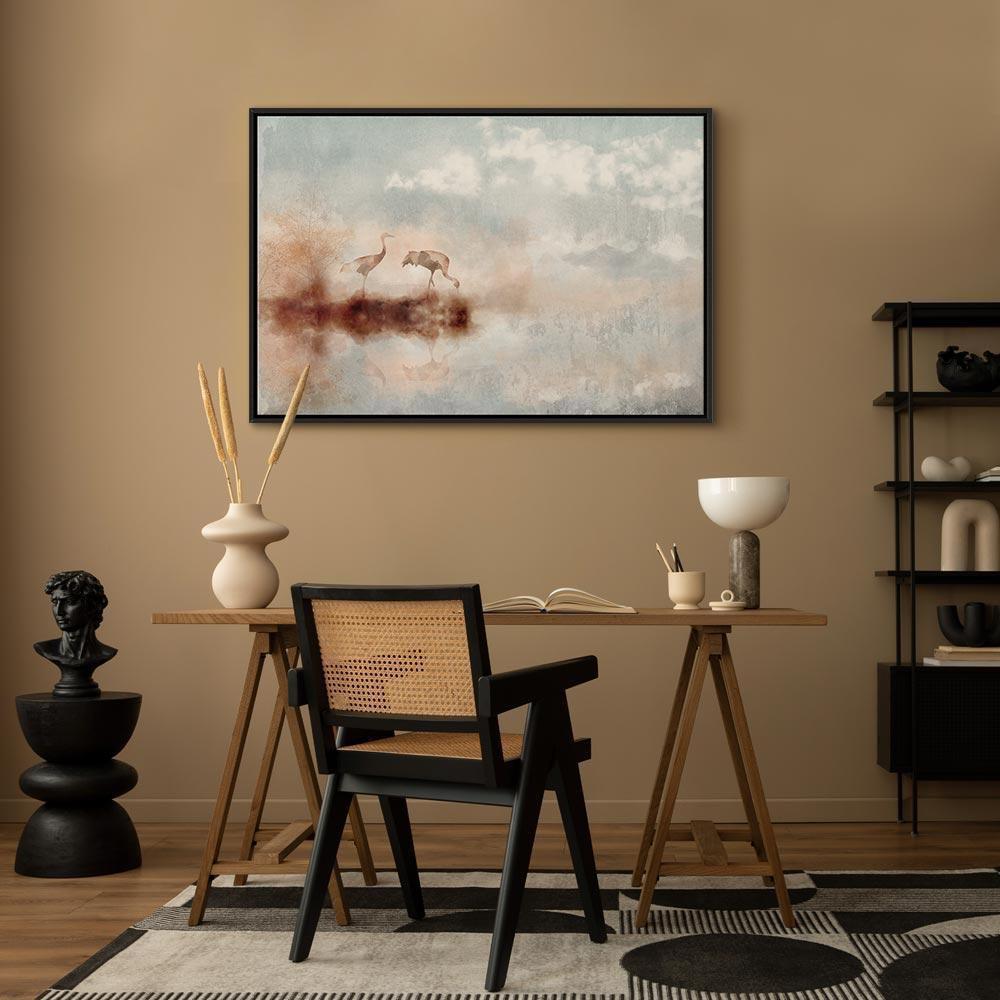 Obraz - Żurawie o poranku (1-częściowy) szeroki