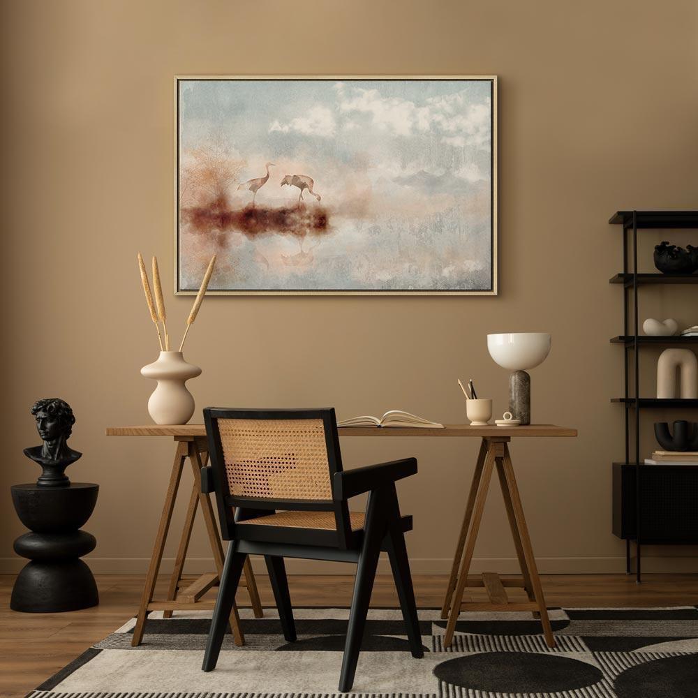 Obraz - Żurawie o poranku (1-częściowy) szeroki