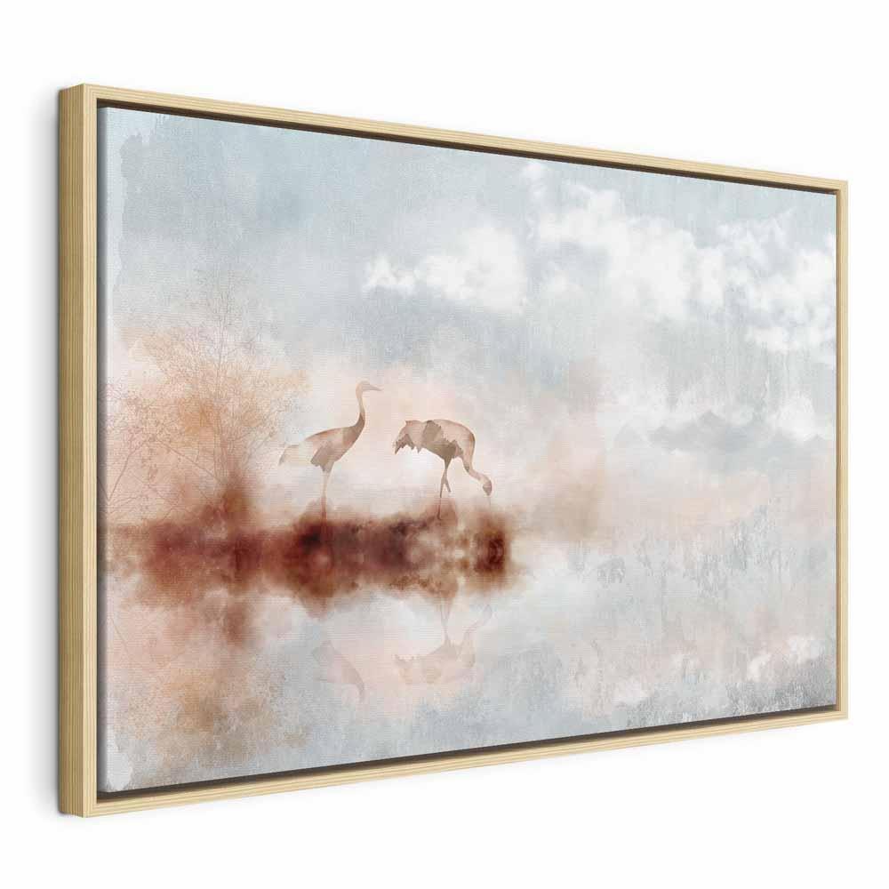 Obraz - Żurawie o poranku (1-częściowy) szeroki