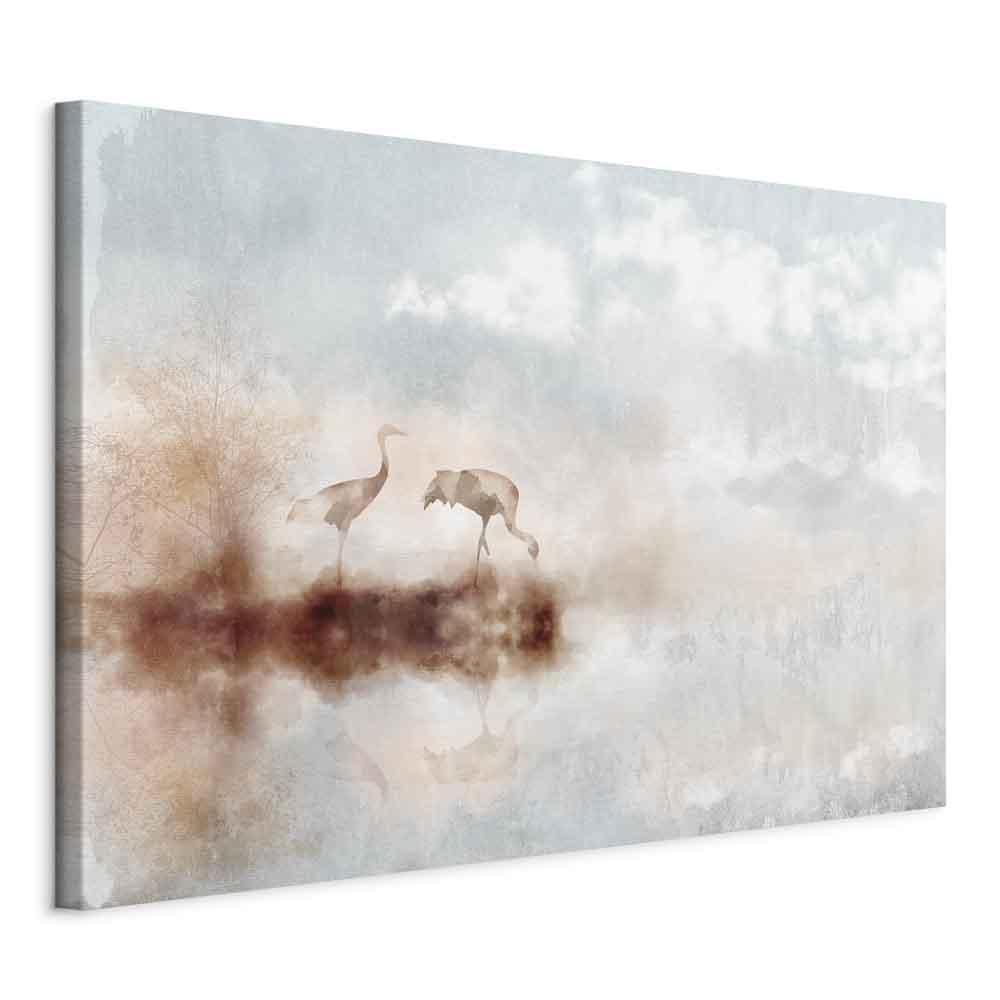 Obraz - Żurawie o poranku (1-częściowy) szeroki