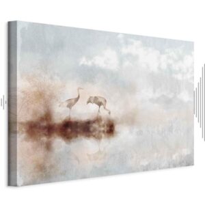Obraz - Żurawie o poranku (1-częściowy) szeroki