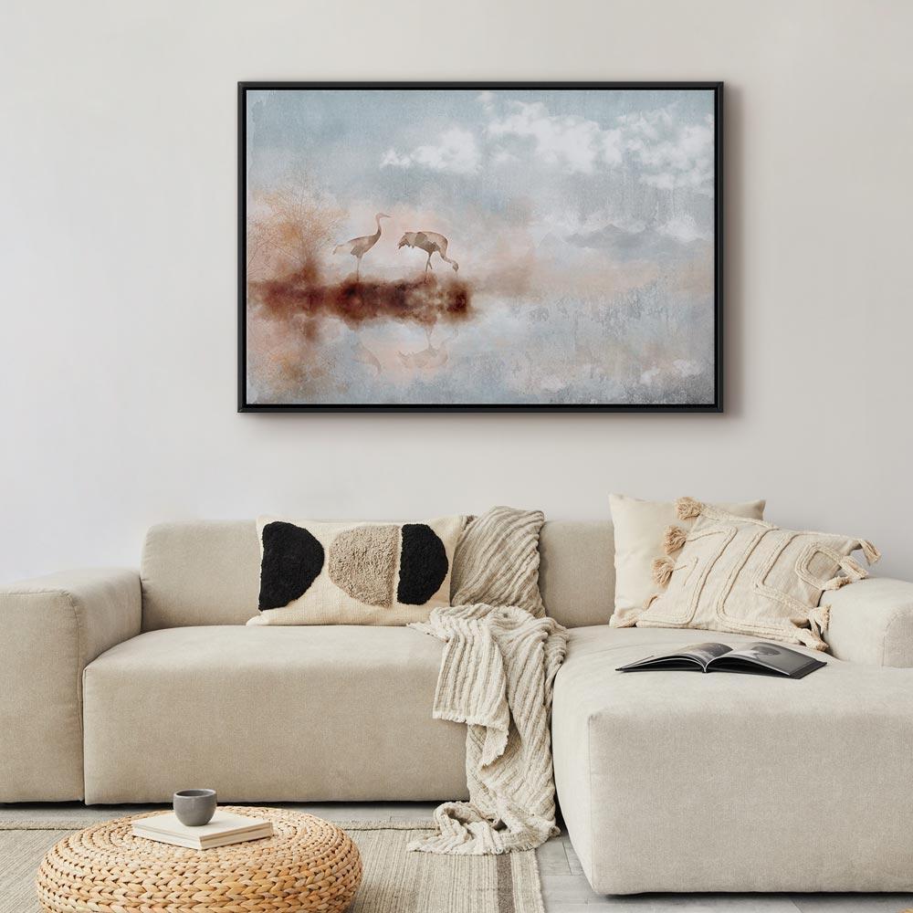 Obraz - Żurawie o poranku (1-częściowy) szeroki