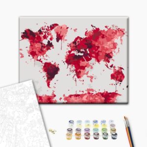Obraz do samodzielnego malowania - Akwarelowa mapa