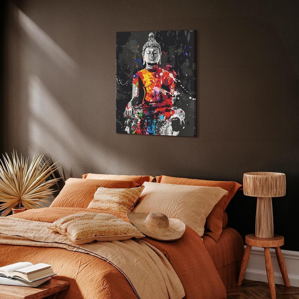 Obraz do samodzielnego malowania - Budda w kolorach