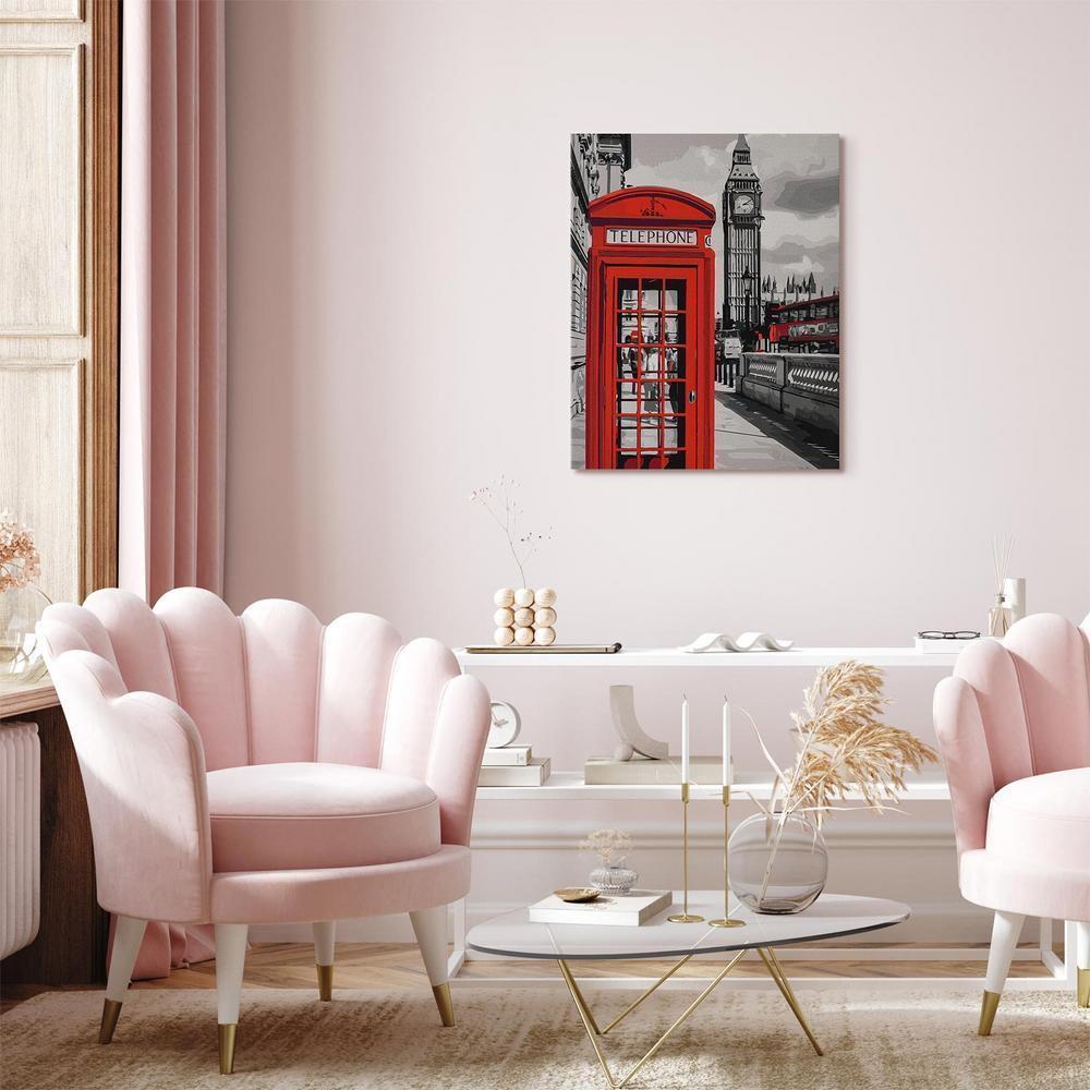 Obraz do samodzielnego malowania - Budka telefoniczna