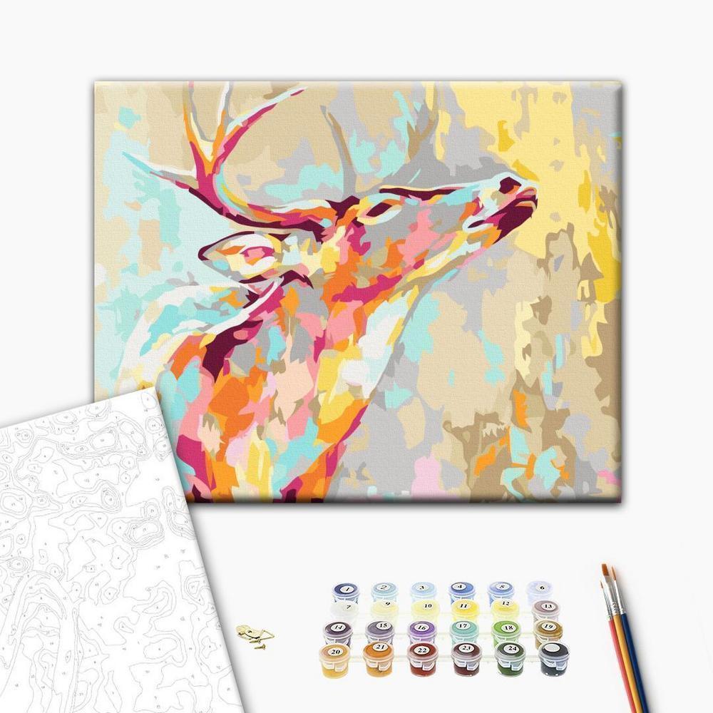 Obraz do samodzielnego malowania - Dumny jeleń