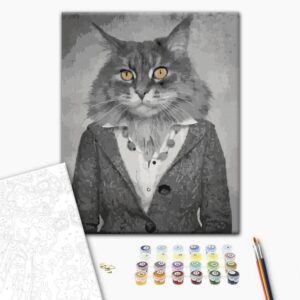Obraz do samodzielnego malowania - Elegancki kot