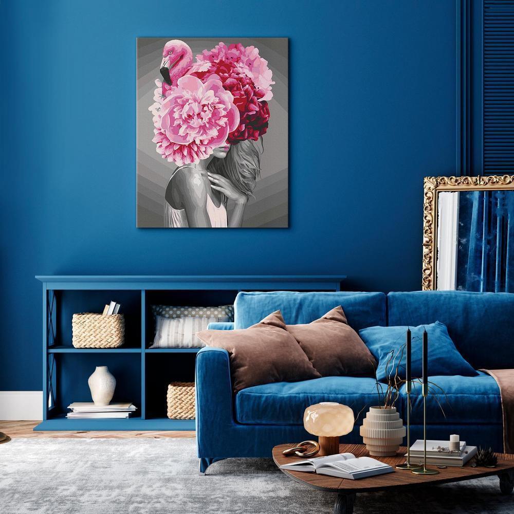 Obraz do samodzielnego malowania - Flamingo Girl