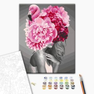 Obraz do samodzielnego malowania - Flamingo Girl