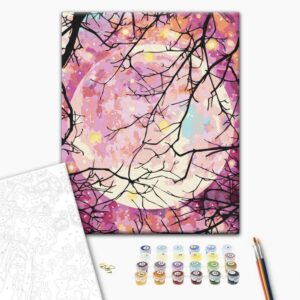 Obraz do samodzielnego malowania - Gwiaździsta noc