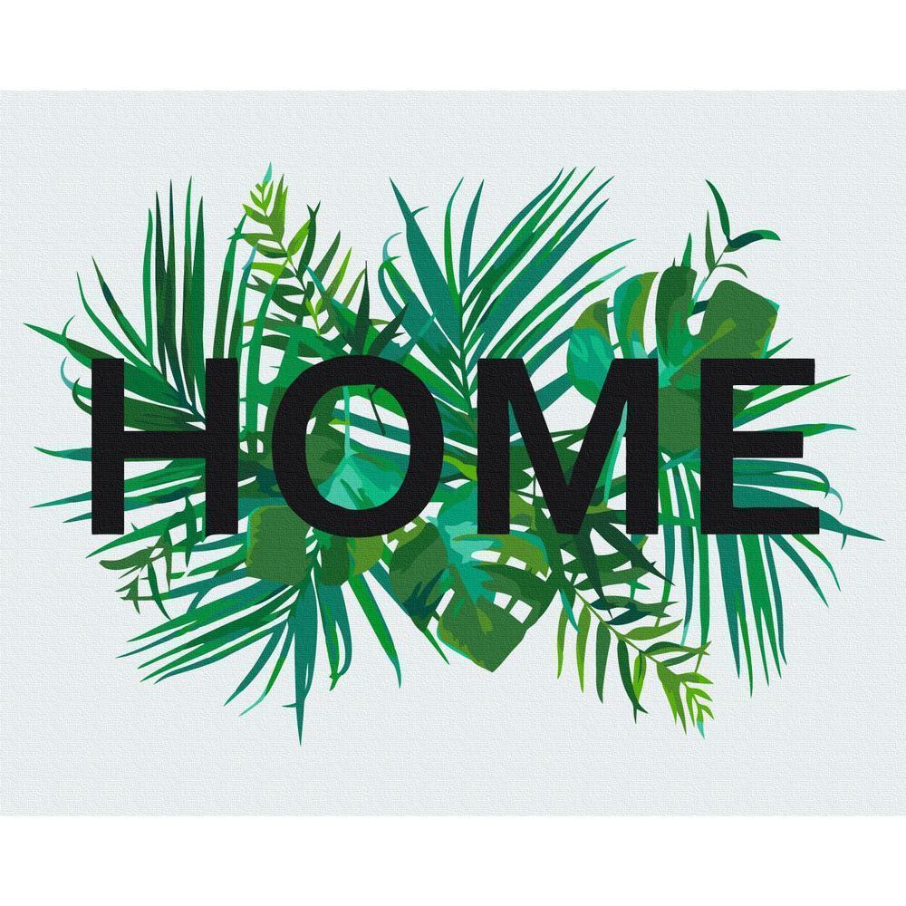 Obraz do samodzielnego malowania - Home na liściach