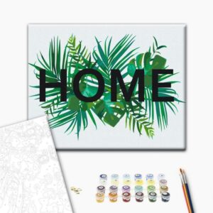 Obraz do samodzielnego malowania - Home na liściach