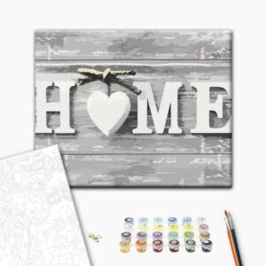 Obraz do samodzielnego malowania - Home (napis)