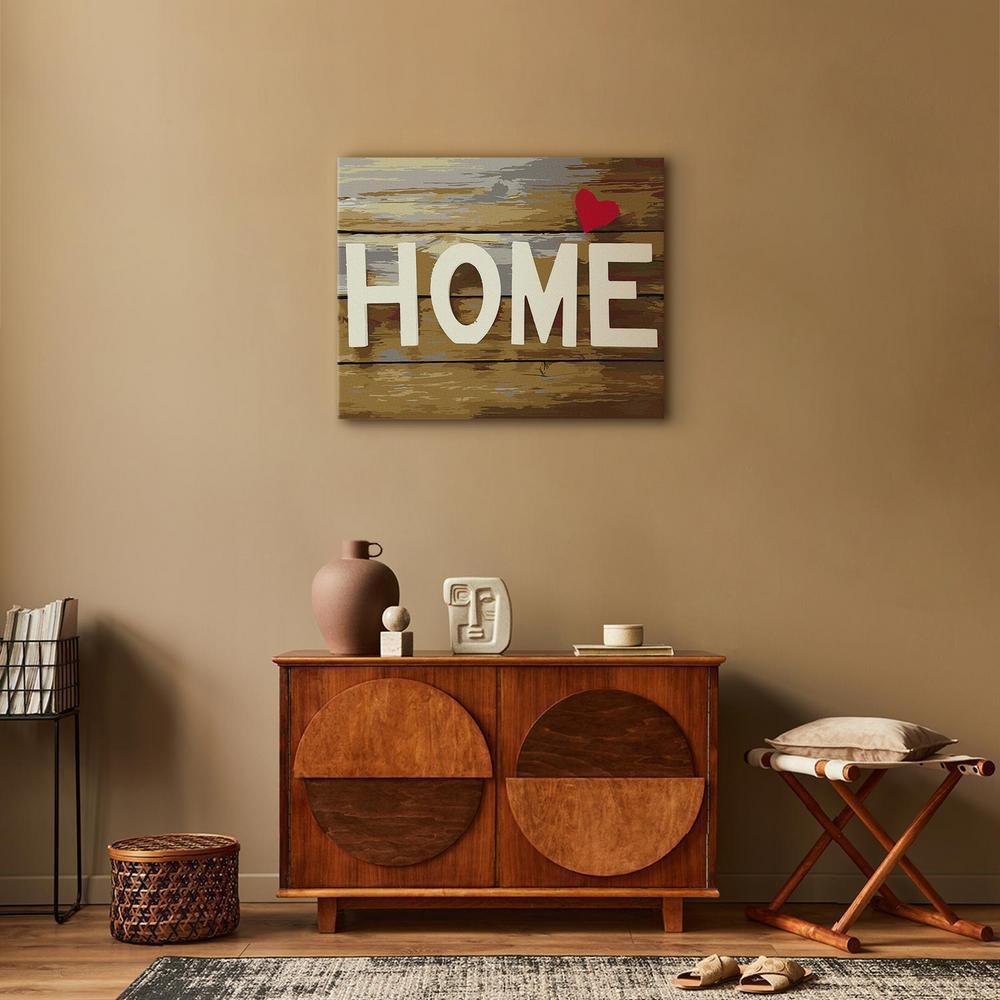 Obraz do samodzielnego malowania - Home z sercem