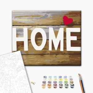 Obraz do samodzielnego malowania - Home z sercem