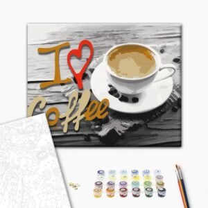 Obraz do samodzielnego malowania - Kocham kawę