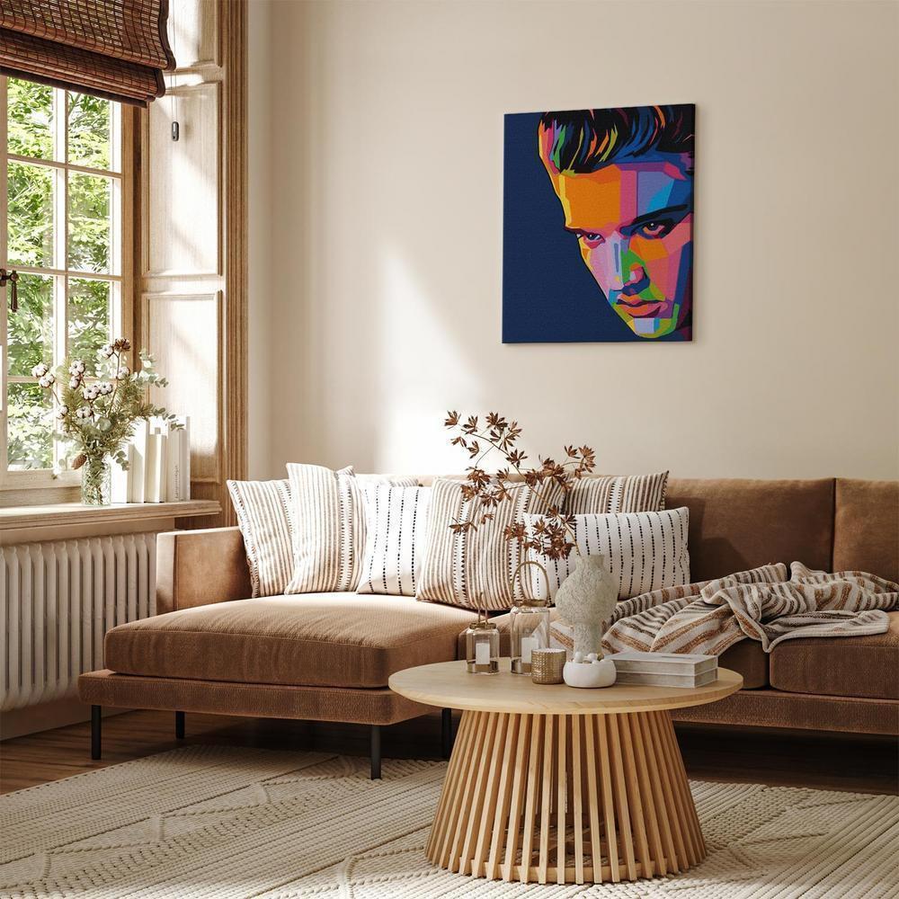 Obraz do samodzielnego malowania - Kolorowy Elvis