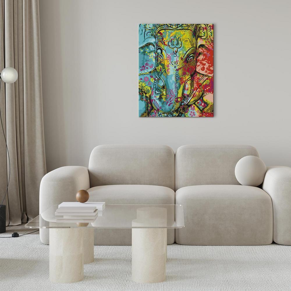 Obraz do samodzielnego malowania - Kolorowy Ganesha