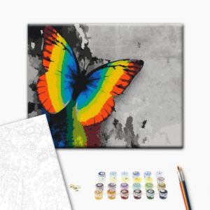 Obraz do samodzielnego malowania - Kolorowy motyl